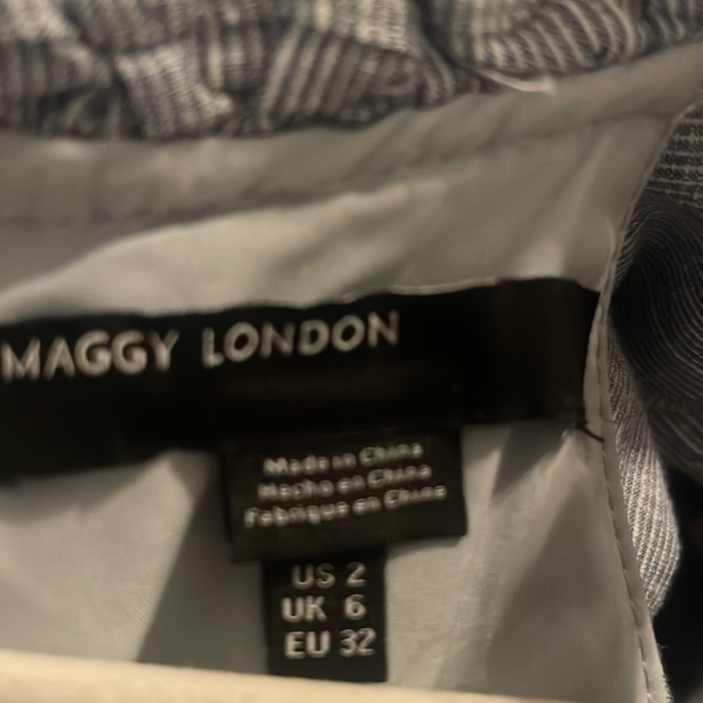 Maggy London Woven Cotton Maxi Dress 2 - Picture 7 of 7